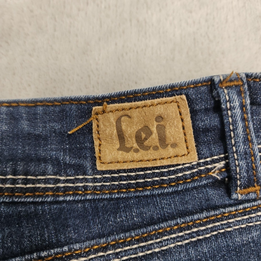 Vintage Lei Jeans Womens 11 Juniors Blue Sophia Low Rise HipHugger Flare Stretch - Picture 4 of 12